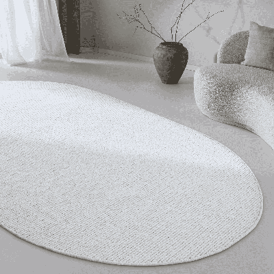 Wollen Vloerkleed Francois Ovaal - Creme 230x160cm - - Dekbed-Discounter.nl