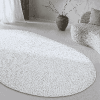 Wollen Vloerkleed Francois Ovaal - Creme 230x160cm - - Dekbed-Discounter.nl