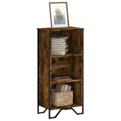 Boekenkast 50x31x106 cm bewerkt hout gerookt eikenkleurig