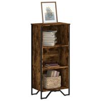 Boekenkast 50x31x106 cm bewerkt hout gerookt eikenkleurig