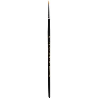 Creativ Company Gold line penselen, afm 2, l: 17 cm, b: 2 mm, rond, 12 stuk/ 1 doos