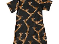 Snurk - T-shirt Dress 'Giraffe Black' - Kids - 116 - thumbnail