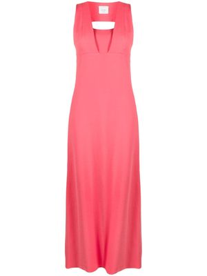 Alysi robe longue à découpes - Rose