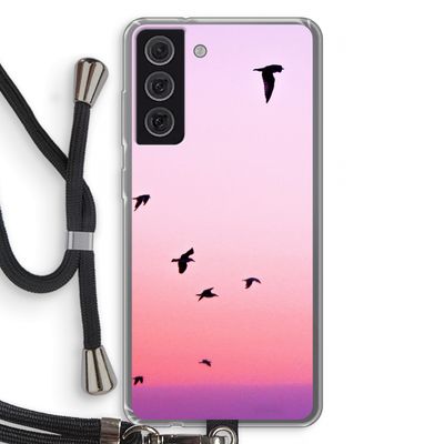 Fly away: Samsung Galaxy S21 FE Transparant Hoesje met koord