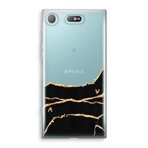 Gouden marmer: Sony Xperia XZ1 Compact Transparant Hoesje