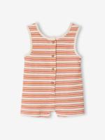 Gestreepte combishort baby's ecru