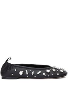 3.1 Phillip Lim ballerines à ornements en cristal - Noir