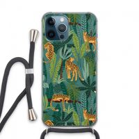 Luipaard 2: iPhone 13 Pro Max Transparant Hoesje met koord