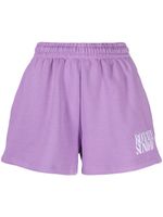 ROTATE BIRGER CHRISTENSEN logo-embroidered track shorts - Violet