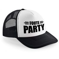 Foute party snapback/cap - zwart/wit - pet - dames/heren - feestkleding