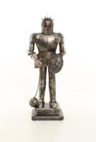 A TIN MODEL OF A KNIGHTS ARMOUR WITH GOEDENDAG