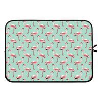 Flamingoprint groen: Laptop sleeve 13 inch