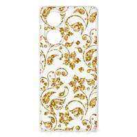 OPPO A58 4G | TPU Case | Gouden Bloemen