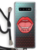 Yolo Denise: Samsung Galaxy S10 Plus Transparant Hoesje met koord