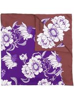 Valentino Garavani écharpe en soie à fleurs - Violet