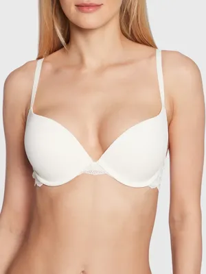 Push up / Plunge BH met beugel - Rosa - Kanten bh band - 3/4 cup - Decollete Bh