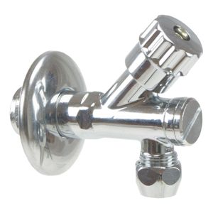Riko Basic hoekstopkraan 15 mm x 10 mm chroom