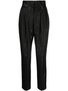 IRO pantalon en coton à taille haute - Noir