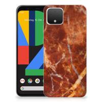 Google Pixel 4 | TPU | Siliconen hoesje | Marmer Bruin