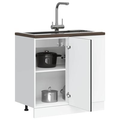 Keuken onderkast Porto bewerkt hout zwart