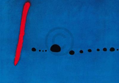 Kunstdruk Joan Miro - Bleu II 100x70cm