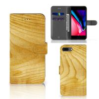 Apple iPhone 7 Plus | 8 Plus | Book Style Case | Licht Hout