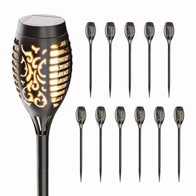 Set van 12 Avon - Solar tuinfakkels - Met realistisch vlameffect - Incl. schemerschakelaar - 2200K warmwit - IP65 waterdicht - 50 centimeter hoog