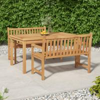 3-delige Tuinset massief teakhout