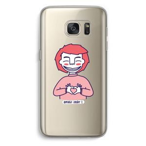 Hartje: Samsung Galaxy S7 Transparant Hoesje