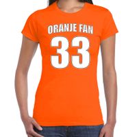 Oranje race fan nummer 33 oranje t-shirt Holland / Nederland supporter voor dames