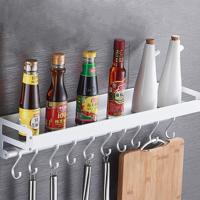 70cm 10 haken keuken multifunctionele muur opknoping houder kruiden opslag rek (zilver)