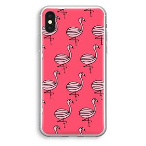 Flamingo: iPhone X Transparant Hoesje