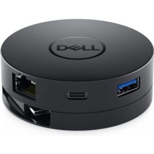Dell 6-in-1 USB-C Multiport adapter DA300 - Zwart