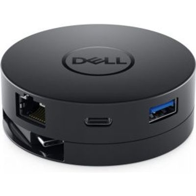 Dell 6-in-1 USB-C Multiport adapter DA300 - Zwart