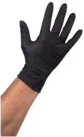 Handschoenen nitril zwart maat M 100st Handschoenen nitril zwart maat M 100st