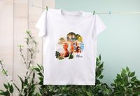 T-shirt kinderen wit Achterkant 7 - 8 jaar