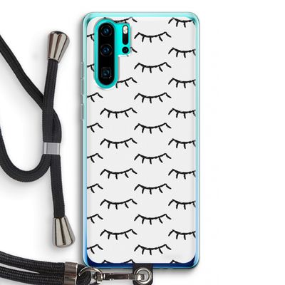Wimpers: Huawei P30 Pro Transparant Hoesje met koord