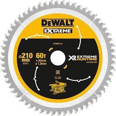 DeWALT Cirkelzaagblad voor Hout | Extreme Runtime | Ø 210mm Asgat 30mm 60T - DT99567-QZ