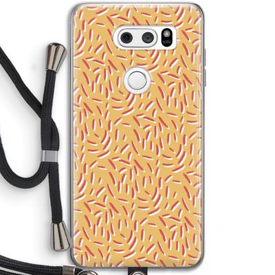Camouflage: LG V30 Transparant Hoesje met koord