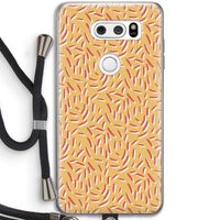 Camouflage: LG V30 Transparant Hoesje met koord