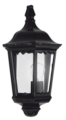 240v muurlamp ancona plat zwart - Ks verlichting