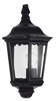 240v muurlamp ancona plat zwart - Ks verlichting