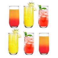 Glasmark Drinkglazen/waterglazen Tumblers - transparant glas - 12x stuks - 400 ml - thumbnail