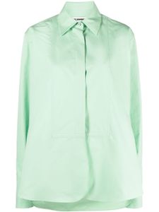 Jil Sander chemise en coton à manches longues - Vert