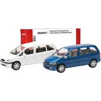 Herpa 013932 H0 Auto Opel Zafira, blauw en wit Herpa 013932 H0 Auto Opel Zafira, blauw en wit