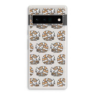 Slapende poes: Google Pixel 6 Pro Transparant Hoesje