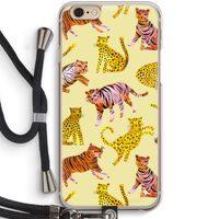 Cute Tigers and Leopards: iPhone 6 / 6S Transparant Hoesje met koord