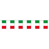 Papieren slinger Italie - 400 cm - Italiaanse vlaggetjes - Supporters feestartikelen