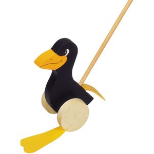 Houten Duwfiguur Raaf