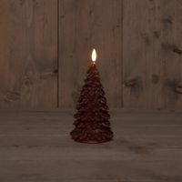 B.O.T. 3D Wick Antique Pink Christmas Tree Wax 9,5X20 cm - Anna's Collection - thumbnail